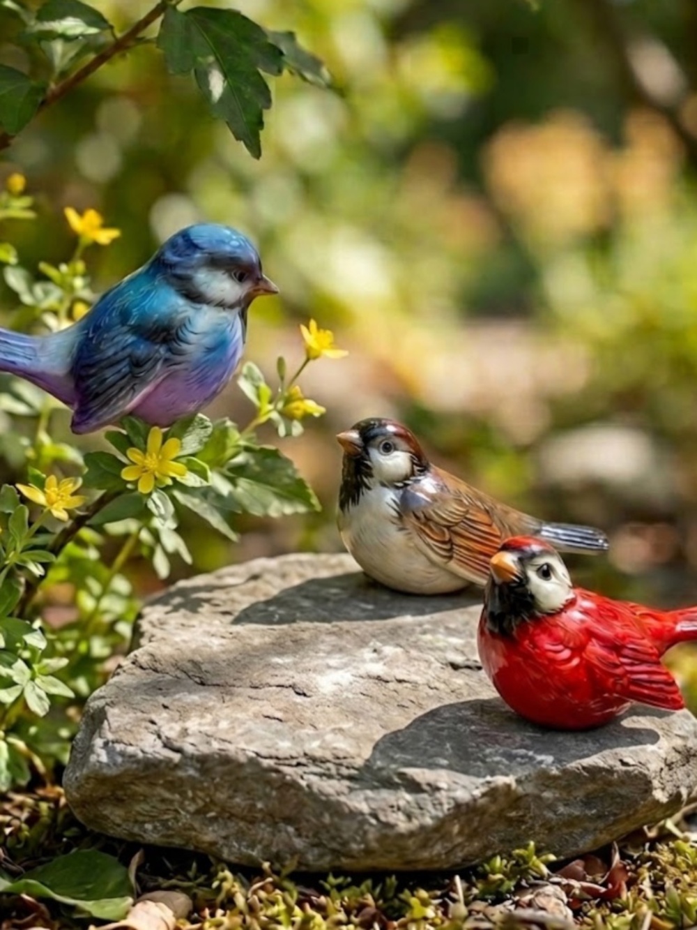Vintage Goebel W. Germany Porcelain Bird Figurines - Set of 3 Colorful Songbirds